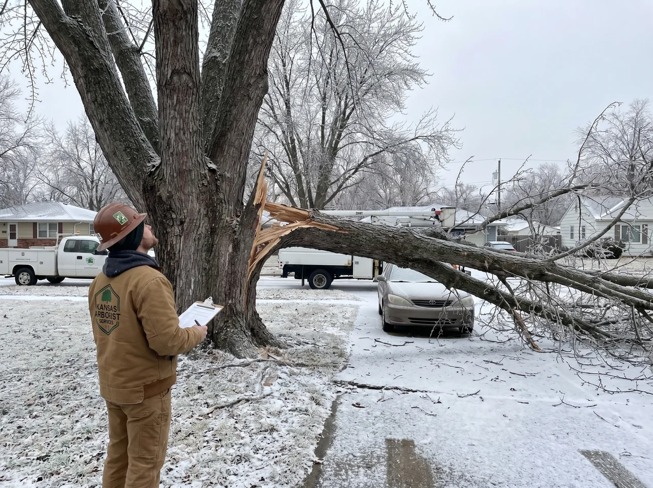 Hurricane Tree Preparation in DeLand, Florida
